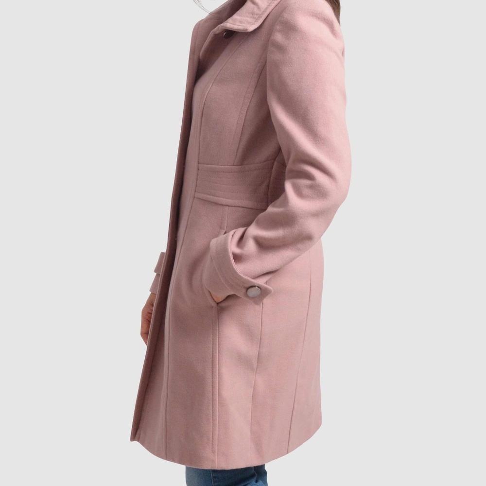 OLGYN Women’s Pink Overcoat - Picture 3 of 4